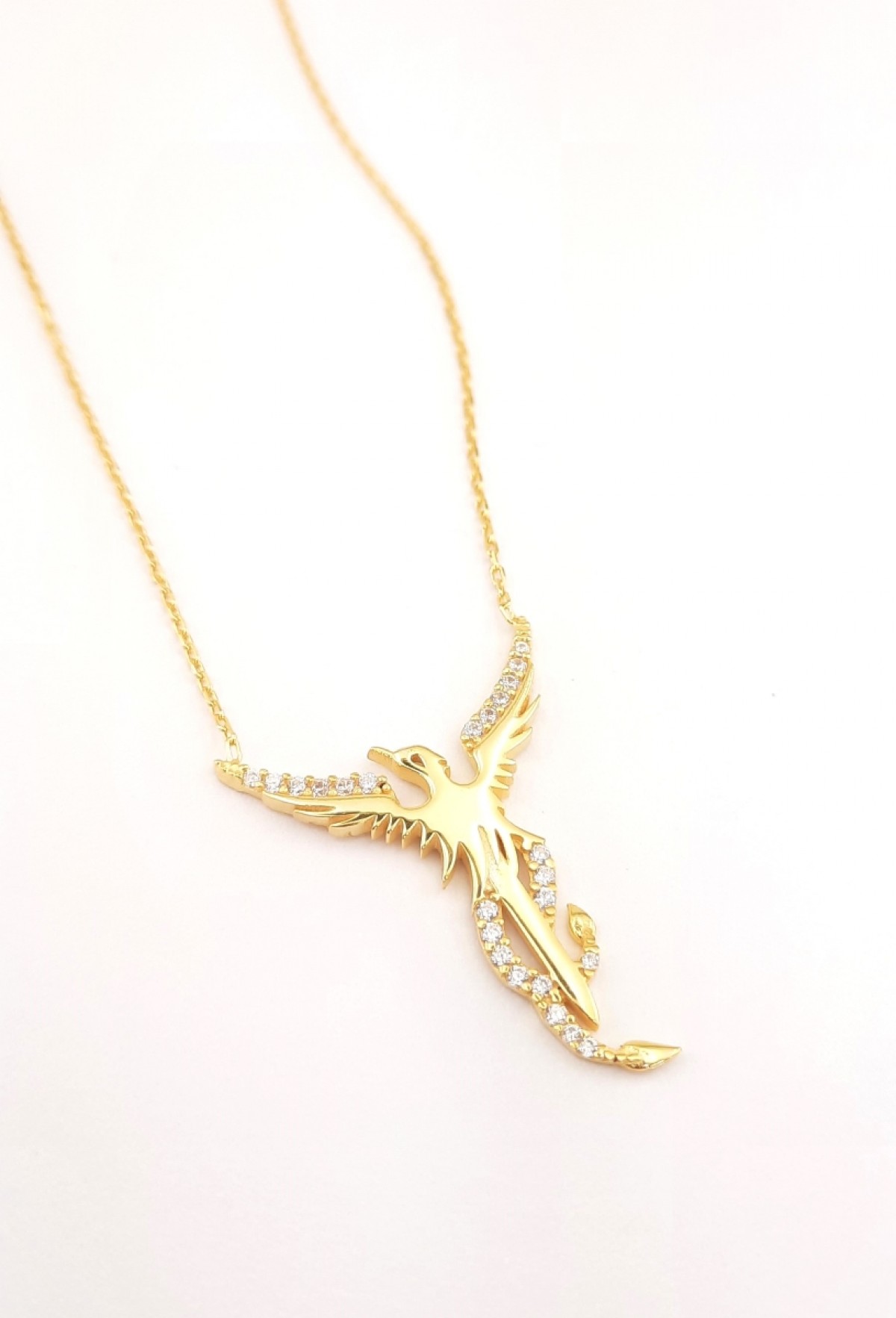 Anka Kuşu Gold Gümüş Kolye Anka Kuşu Gold Gümüş Kolye