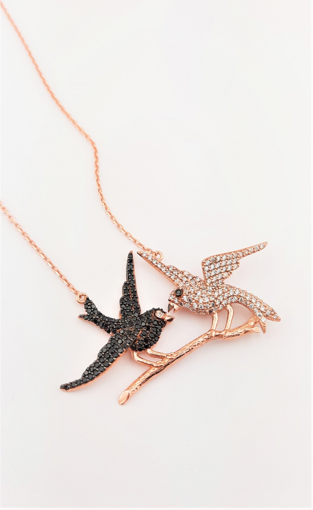 Daldaki Kırlangıçlar Gümüş Kolye Daldaki Kırlangıçlar Gümüş Kolye