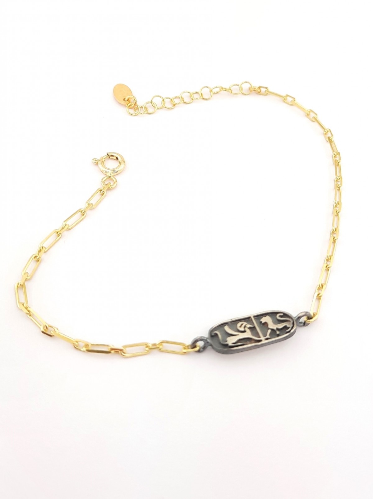 Hiyeroglif Küçük Tablet Gümüş Bileklik Hiyeroglif Küçük Tablet Gümüş Bileklik