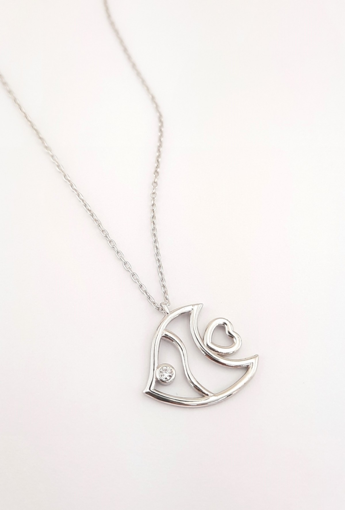 Kalpli Balık Gümüş Kolye