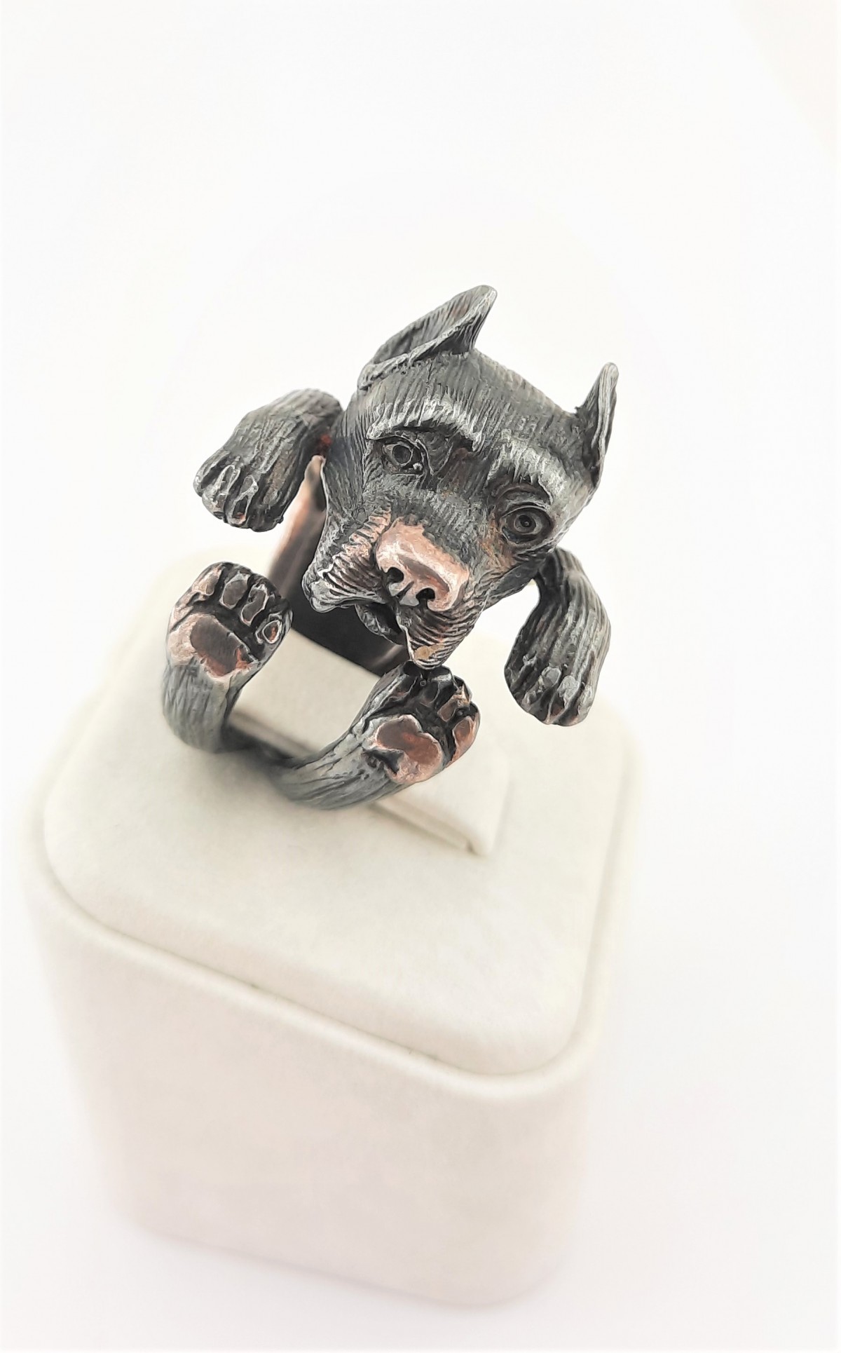 Köpek Tasarım Gümüş Yüzük Köpek Tasarım Gümüş Yüzük