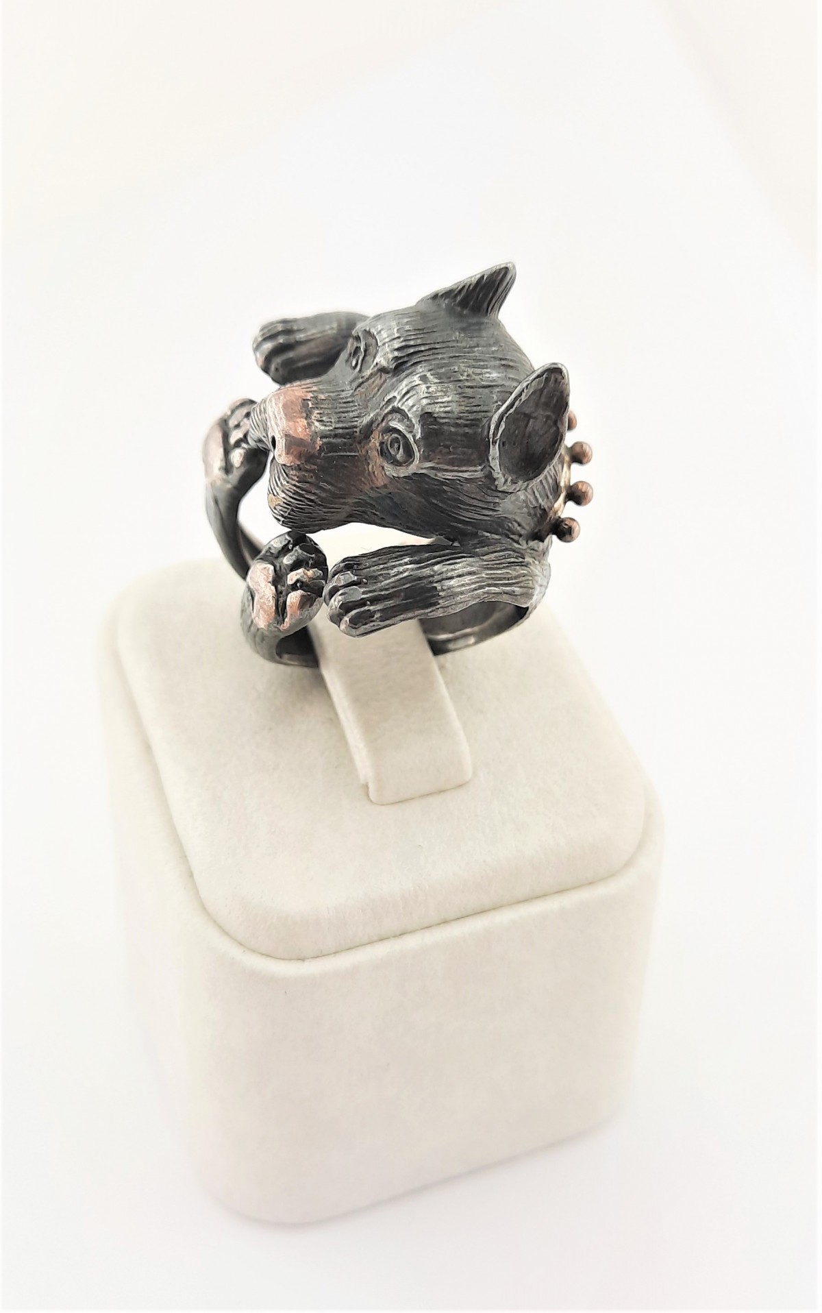 Köpek Tasarım Gümüş Yüzük Köpek Tasarım Gümüş Yüzük