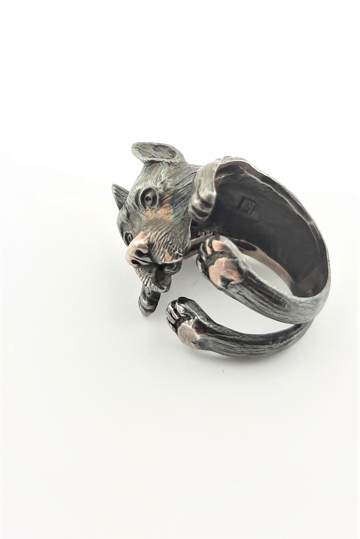 Köpek Tasarım Gümüş Yüzük Köpek Tasarım Gümüş Yüzük