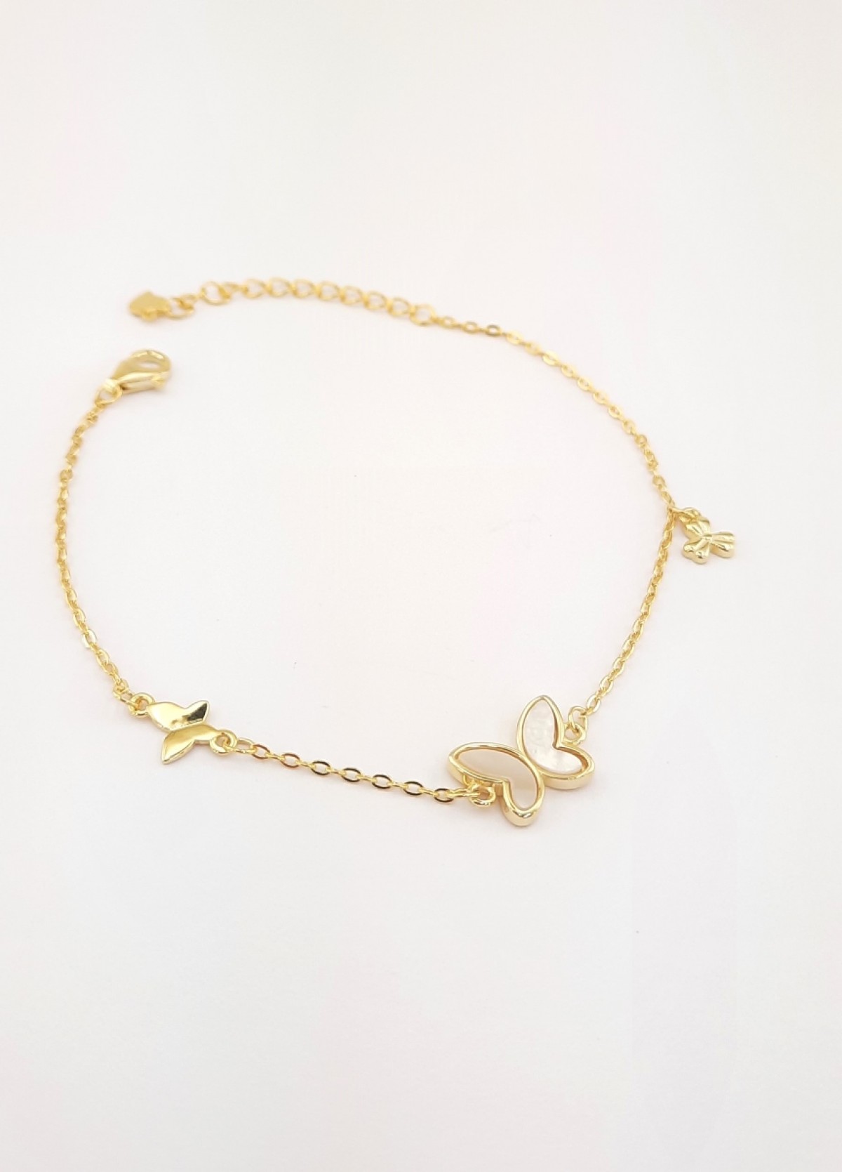 Sedefli Kelebek Gold Gümüş Bileklik Sedefli Kelebek Gold Gümüş Bileklik
