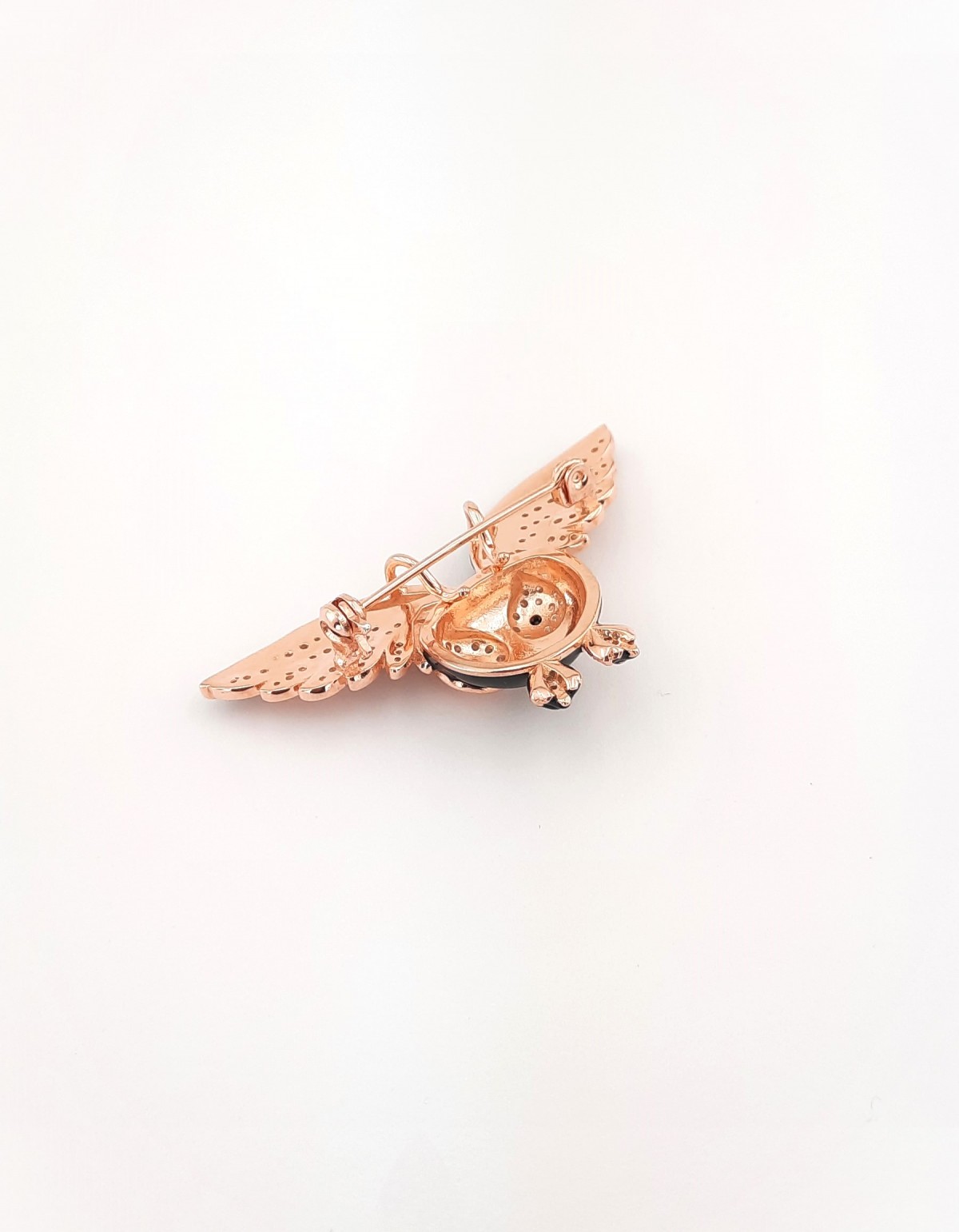 Siyah Baykuş Gümüş Broş Siyah Baykuş Gümüş Broş