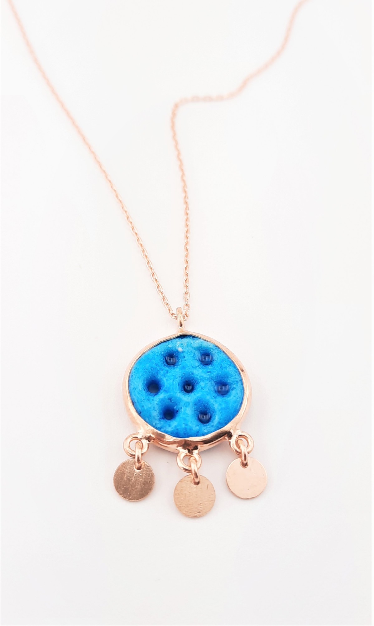 Süryani Nazar Boncuğu Gümüş Kolye Süryani Nazar Boncuğu Gümüş Kolye