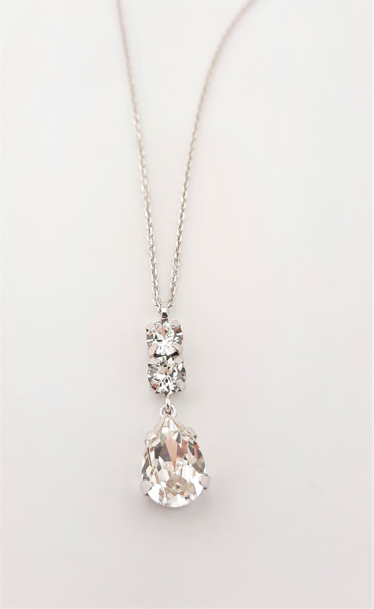 Swarovski Damla Kesim Taşlı Gümüş Kolye