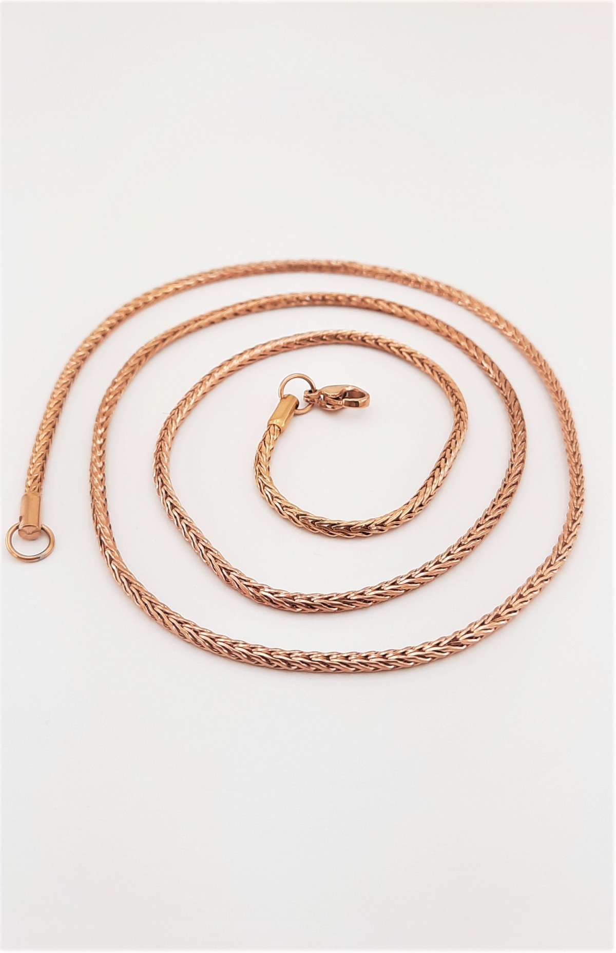 Tilki Kuyruğu Model Rosegold Çelik Zincir Kolye Tilki Kuyruğu Model Rosegold Çelik Zincir Kolye