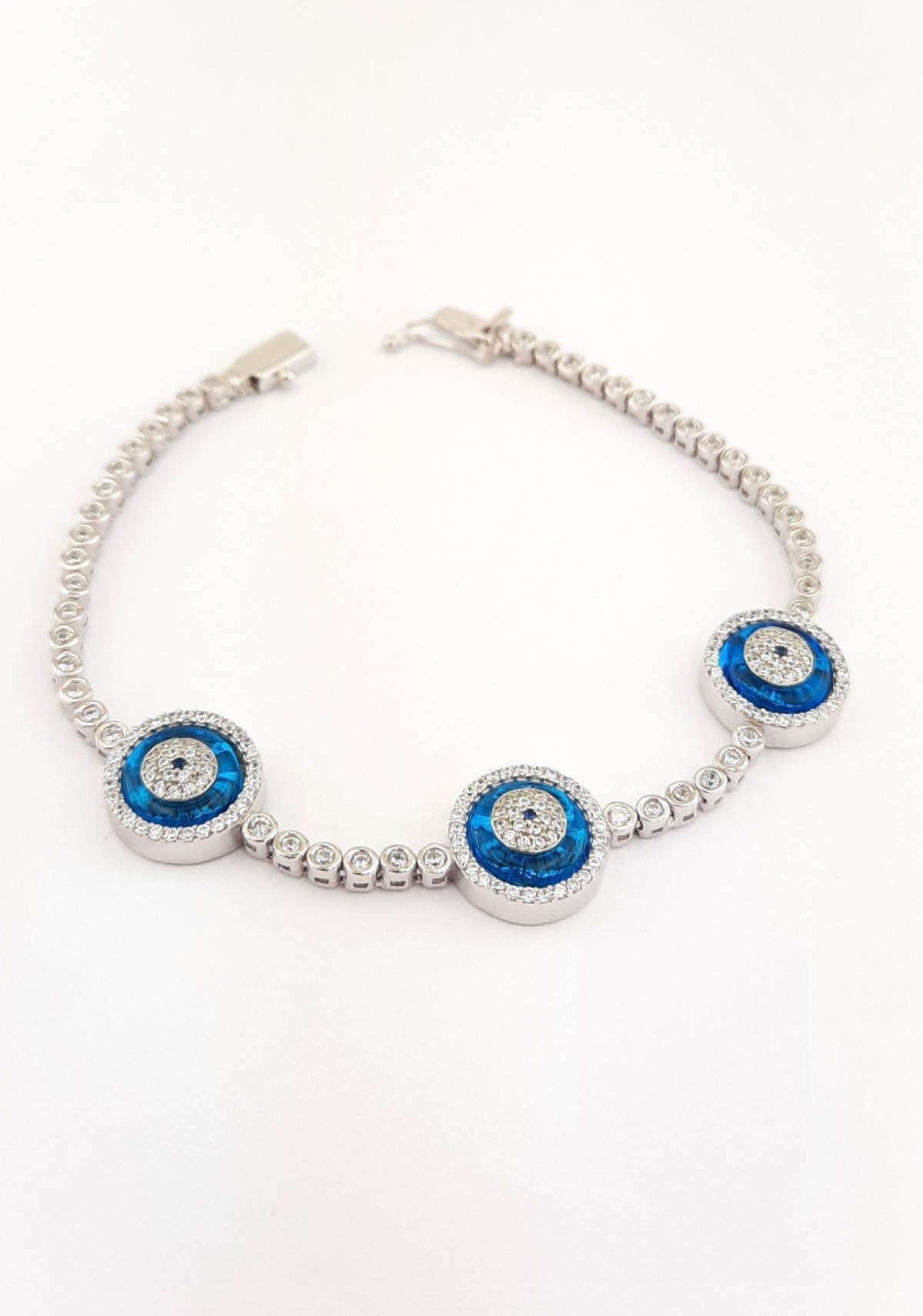 Üçlü Camgöz Gümüş Bileklik Üçlü Camgöz Gümüş Bileklik