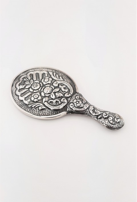 En Küçük Boy(9 cm x 4.5 cm) Gümüş El Aynası