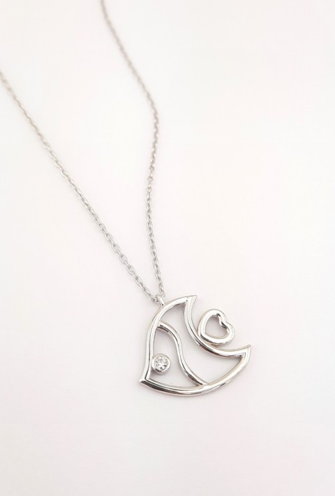 Kalpli Balık Gümüş Kolye