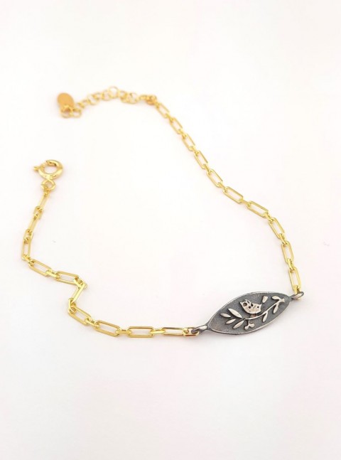 Minik Kuşlu Model Gümüş Bileklik