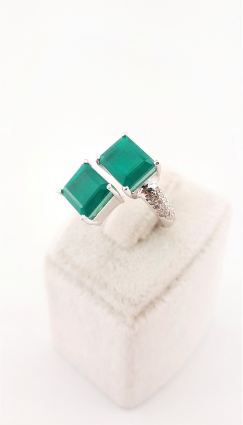 Paraiba Turmalin Taşlı Gümüş Yüzük