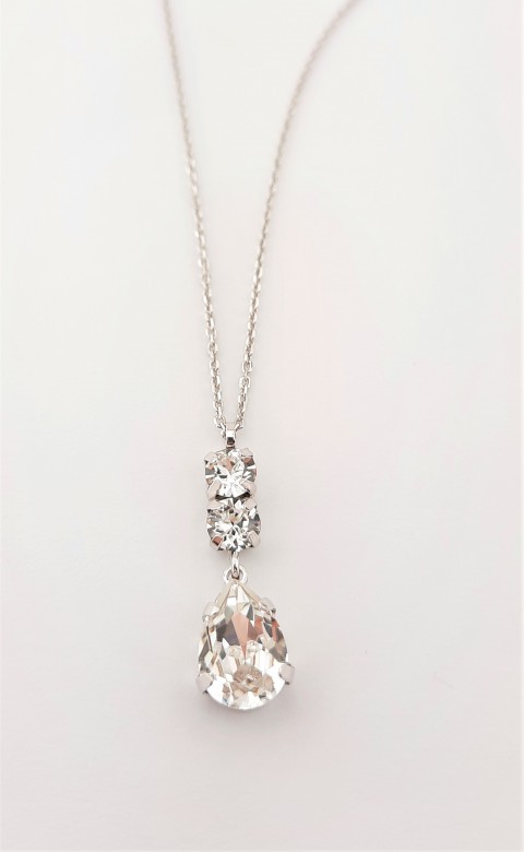 Swarovski Damla Kesim Taşlı Gümüş Kolye