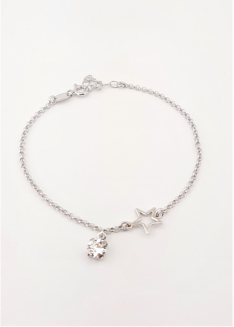 Swarovski Taşlı Gümüş Bileklik