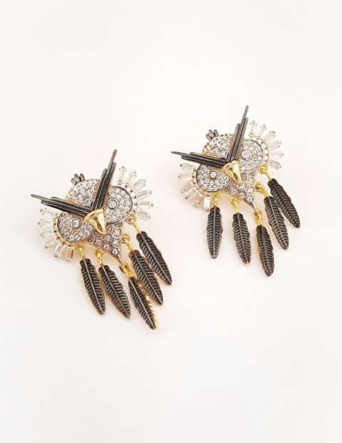 Taşlı Baykuş Model Trend Gümüş Küpe Taşlı Baykuş Model Trend Gümüş Küpe