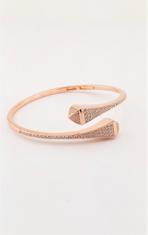 Taşlı Kleopatra Serisi Rosegold Gümüş Bilezik Taşlı Kleopatra Serisi Rosegold Gümüş Bilezik