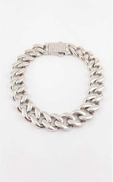 Taşsız Monaco Chain Gümüş Bileklik